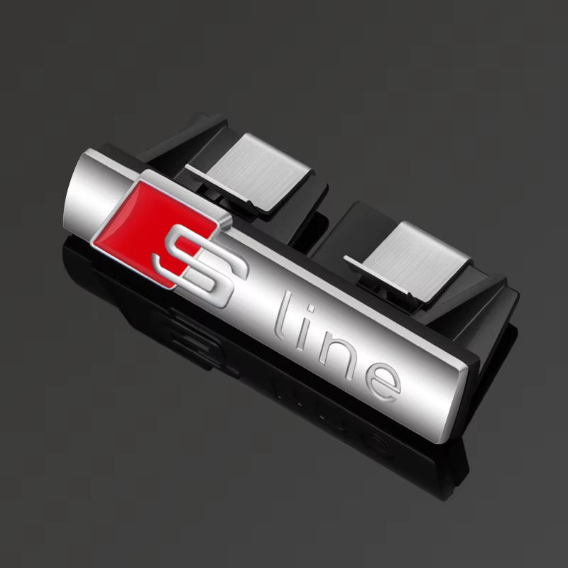 NEW  Sline Metal Logo Car Sticker Aluminum Emblem for  A3 A7 8V 8P S3 A5 A6 C7 C6 S5 S6 Sline A4 S4 Q4 Q5 Q6 Accessories