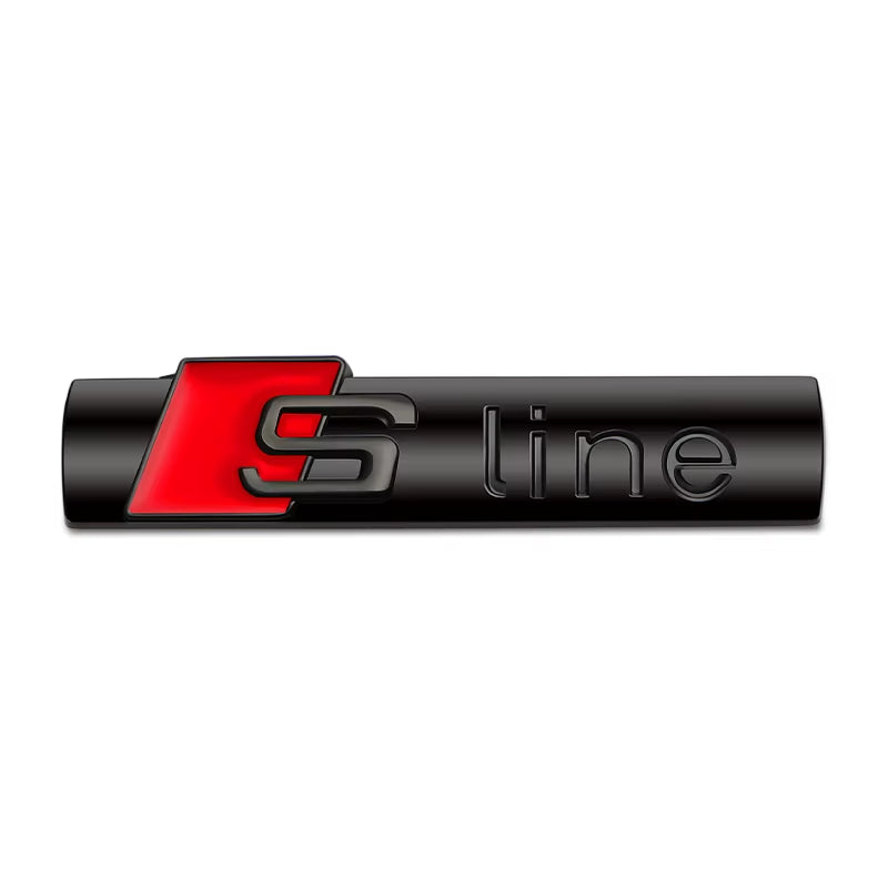 NEW  Sline Metal Logo Car Sticker Aluminum Emblem for  A3 A7 8V 8P S3 A5 A6 C7 C6 S5 S6 Sline A4 S4 Q4 Q5 Q6 Accessories