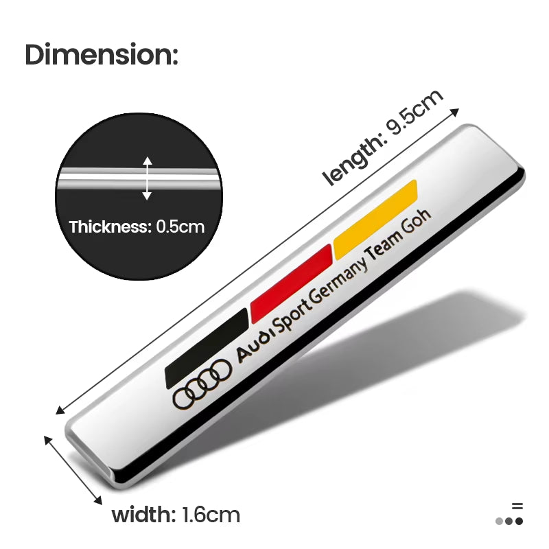 NEW  Sline Metal Logo Car Sticker Aluminum Emblem for  A3 A7 8V 8P S3 A5 A6 C7 C6 S5 S6 Sline A4 S4 Q4 Q5 Q6 Accessories