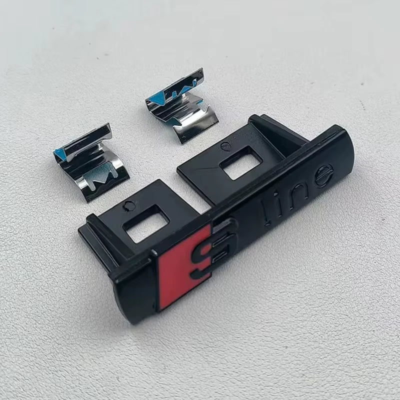 NEW  Sline Metal Logo Car Sticker Aluminum Emblem for  A3 A7 8V 8P S3 A5 A6 C7 C6 S5 S6 Sline A4 S4 Q4 Q5 Q6 Accessories