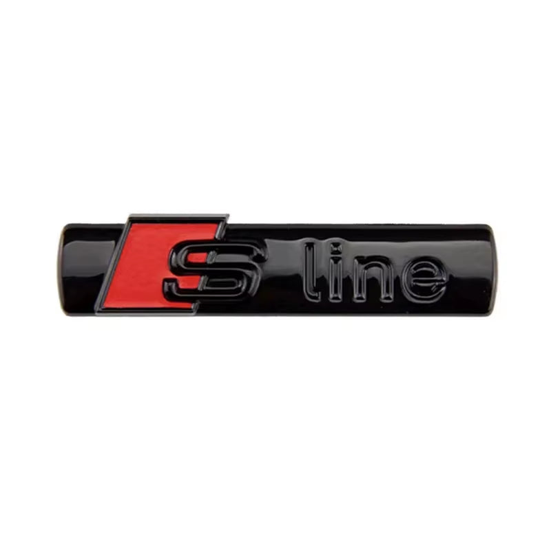 NEW  Sline Metal Logo Car Sticker Aluminum Emblem for  A3 A7 8V 8P S3 A5 A6 C7 C6 S5 S6 Sline A4 S4 Q4 Q5 Q6 Accessories